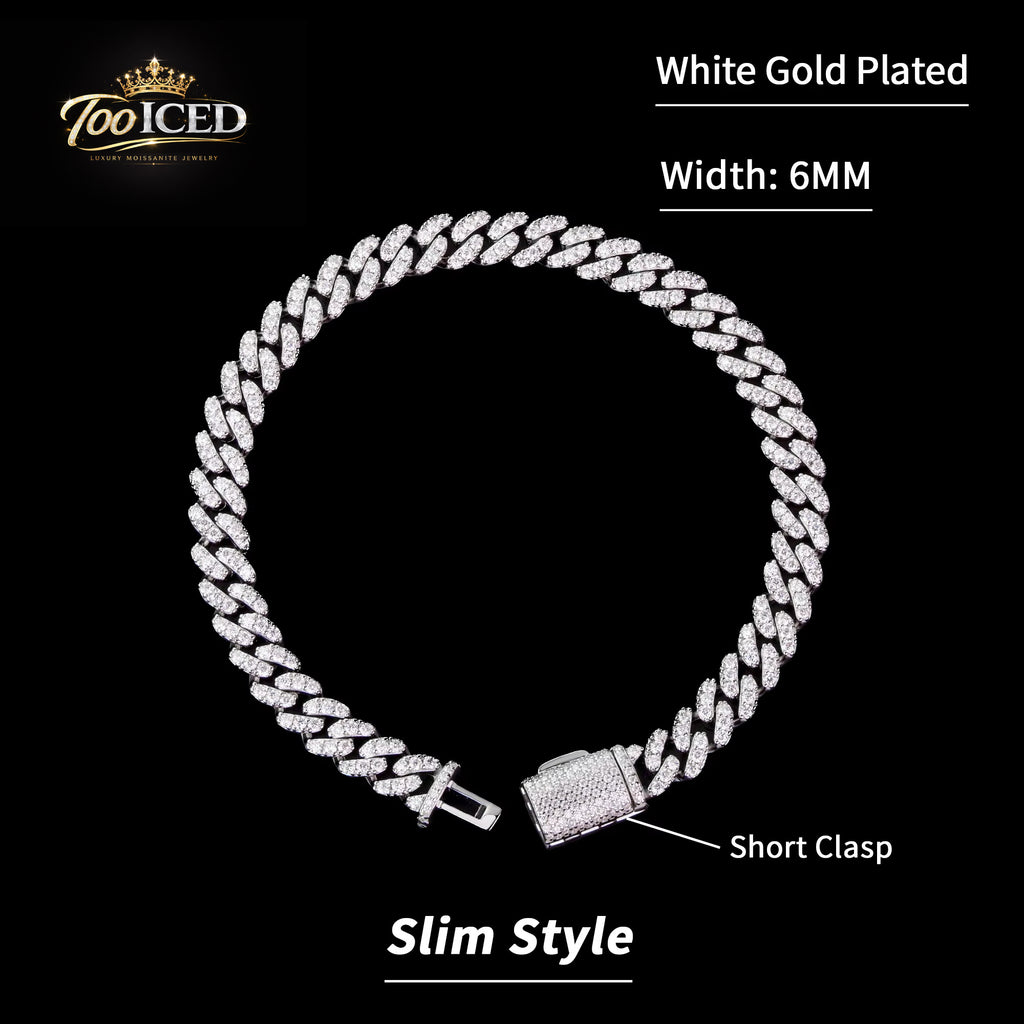 VVS Moissanite cuban link bracelet
