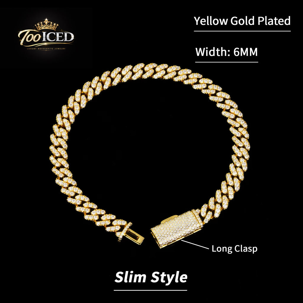 VVS Moissanite cuban link bracelet