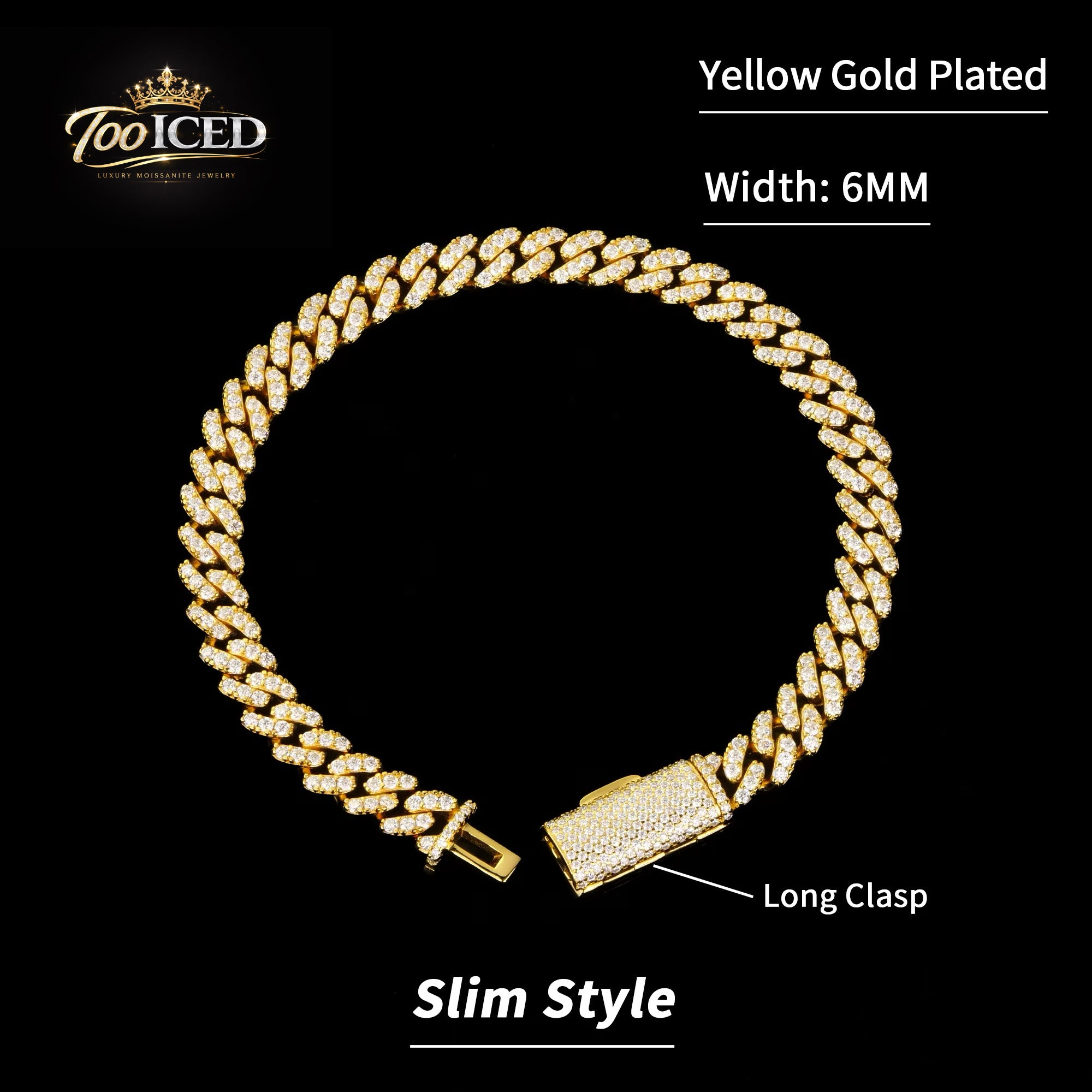 VVS Moissanite cuban link bracelet