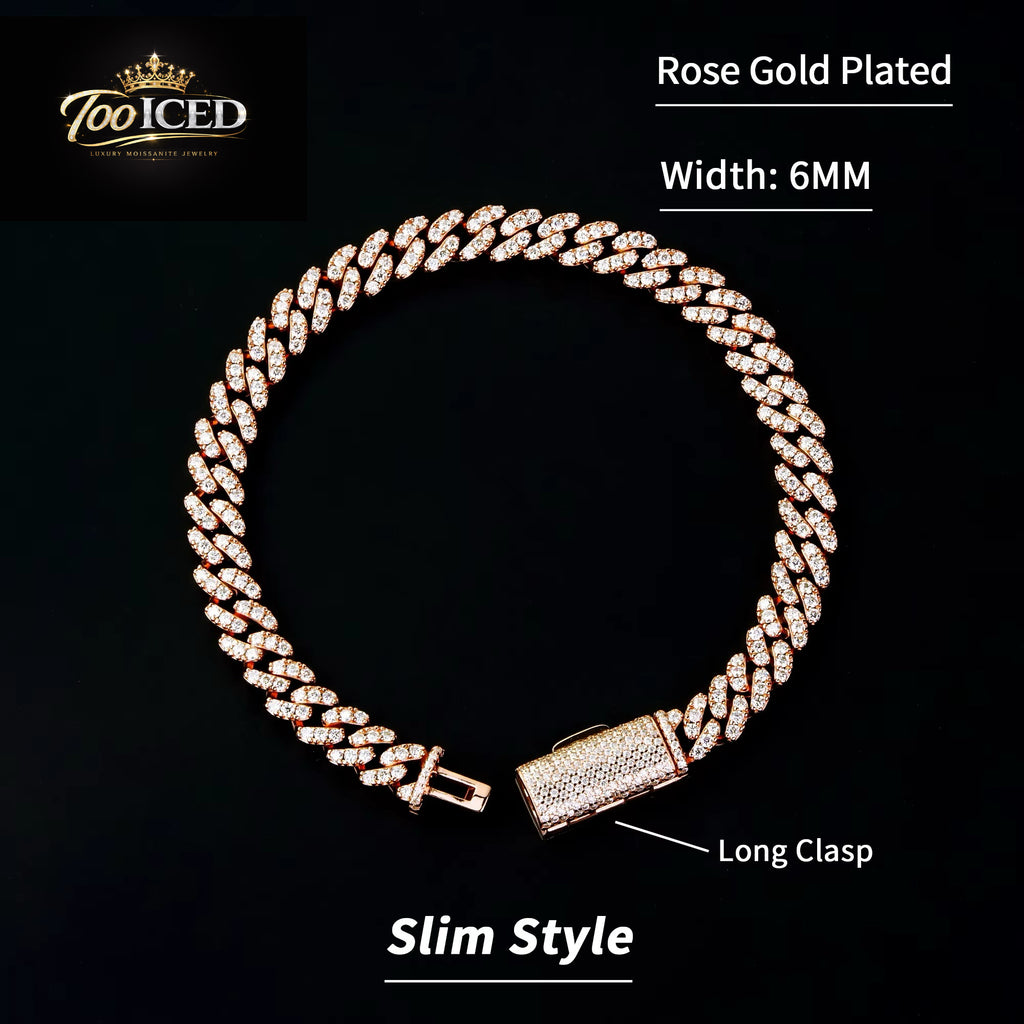 VVS Moissanite cuban link bracelet