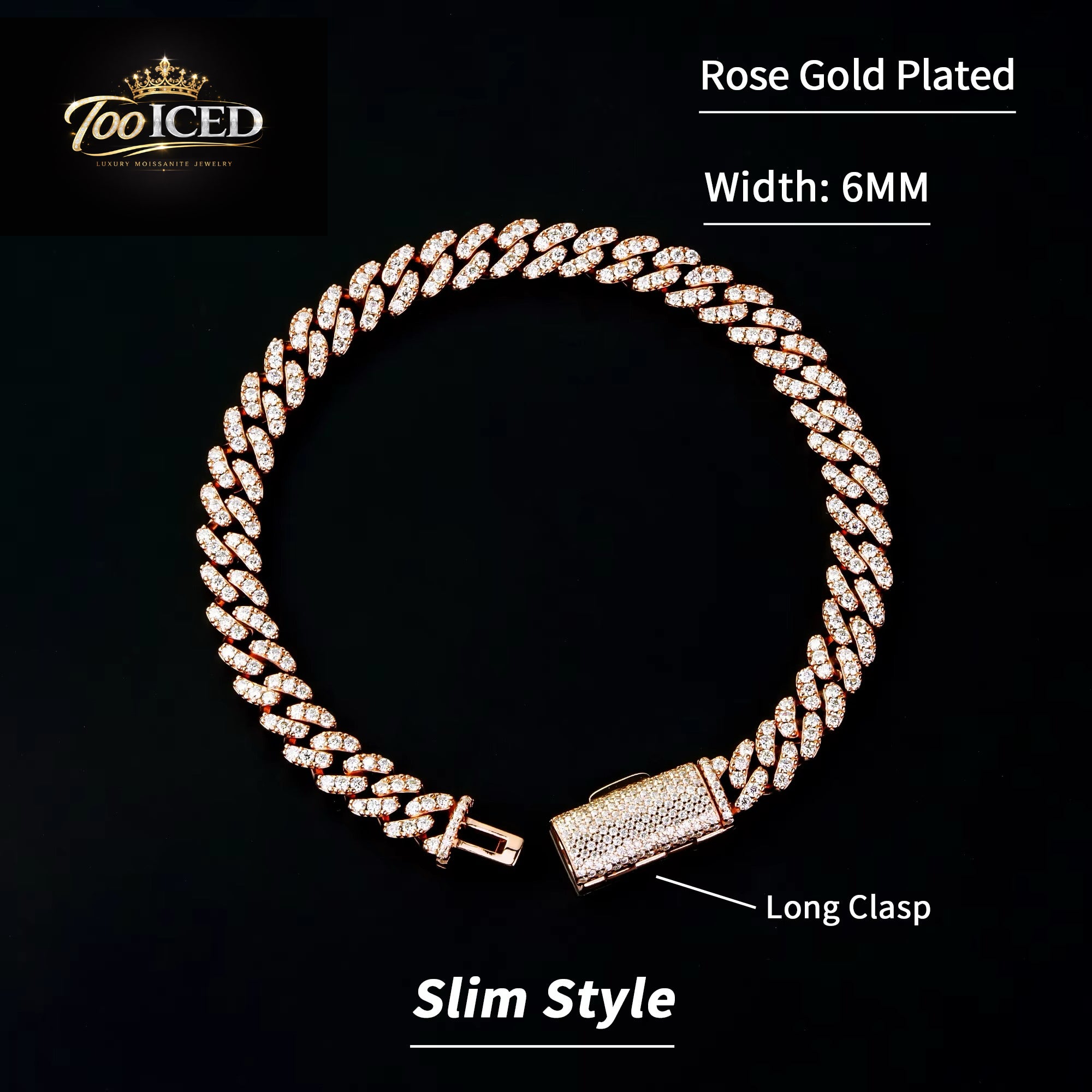 VVS Moissanite cuban link bracelet