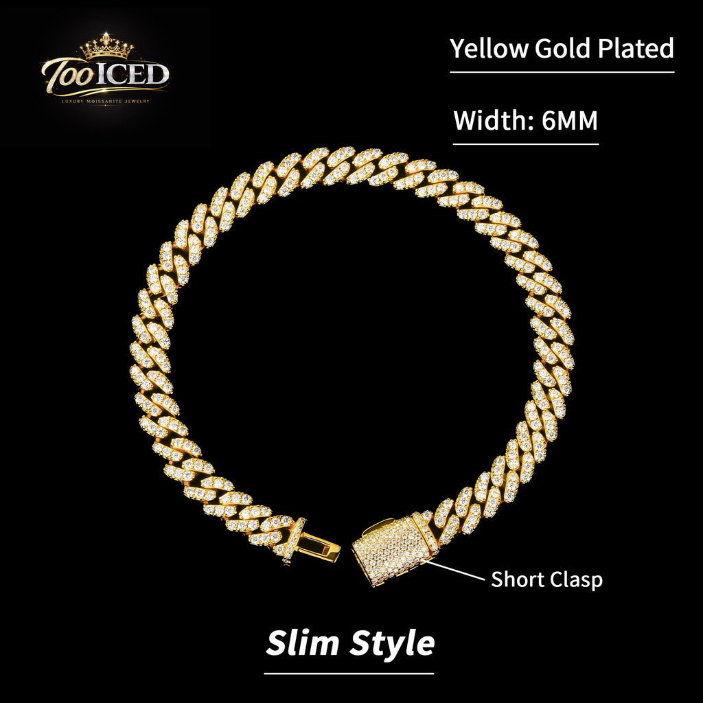 VVS Moissanite cuban link bracelet