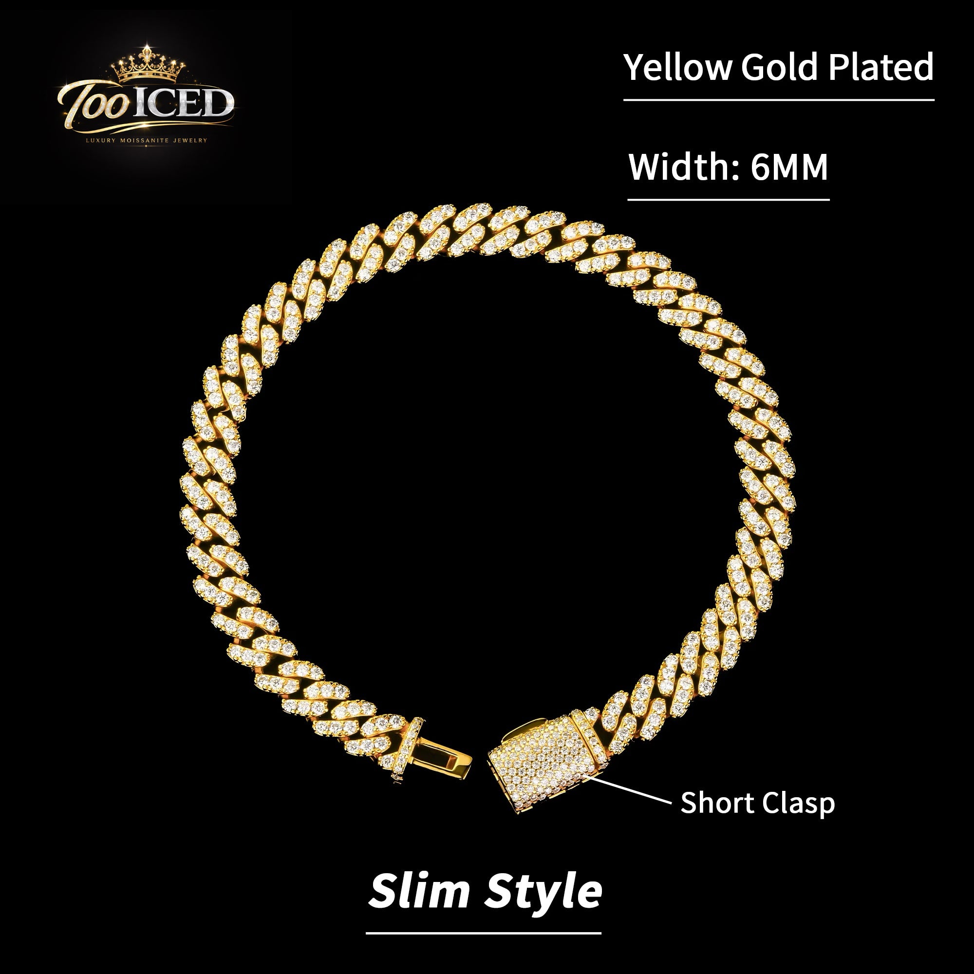 VVS Moissanite cuban link bracelet