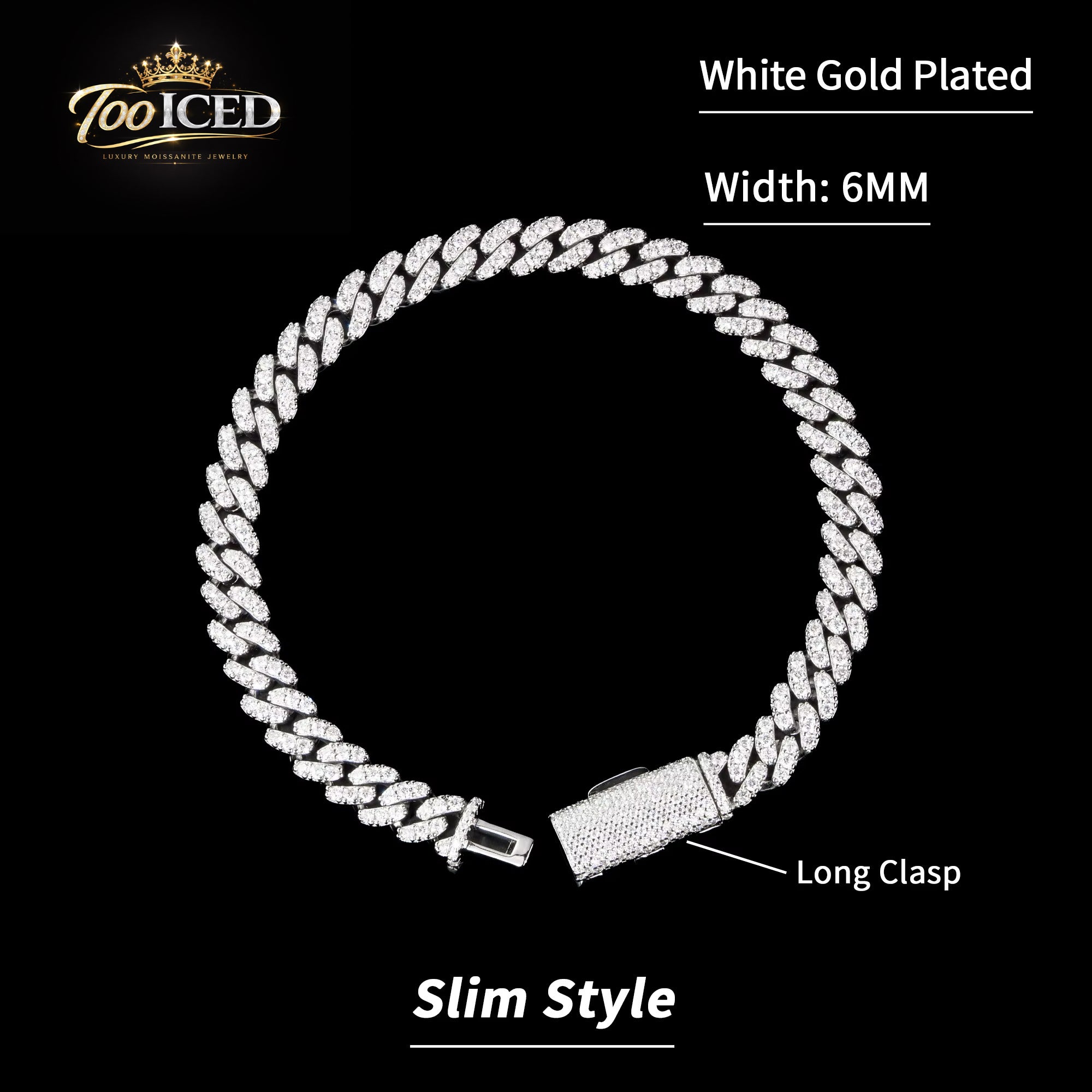 VVS Moissanite cuban link bracelet