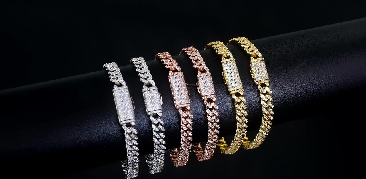 VVS Moissanite cuban link bracelet