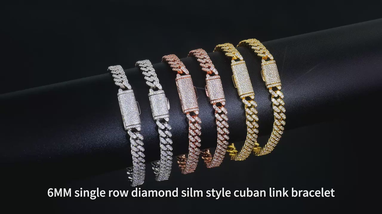 VVS Moissanite cuban link bracelet