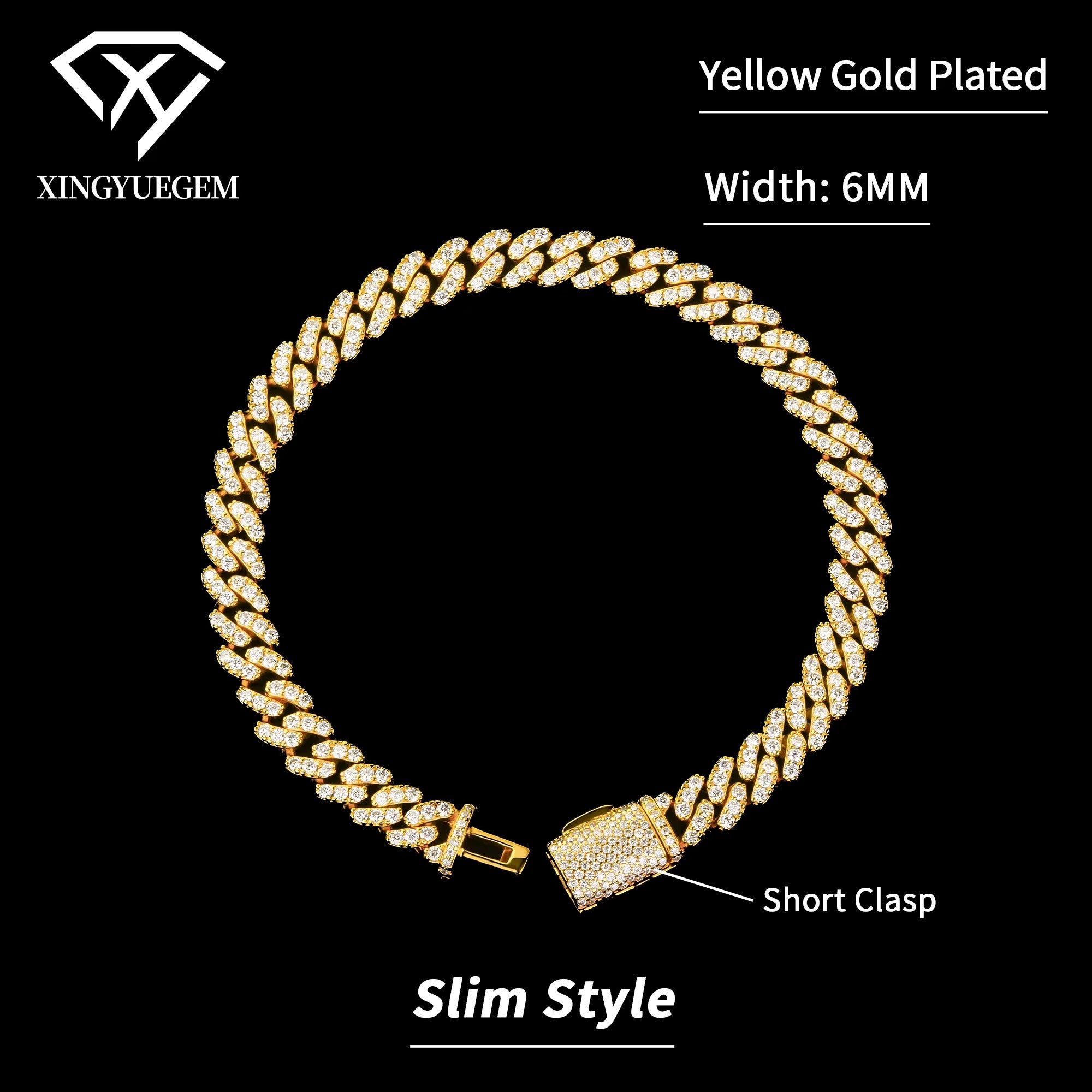 VVS Moissanite cuban link bracelet